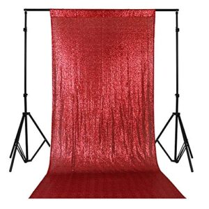 trlyc 4ft7ft photo booth backdrop red sparkly wedding and party curtain