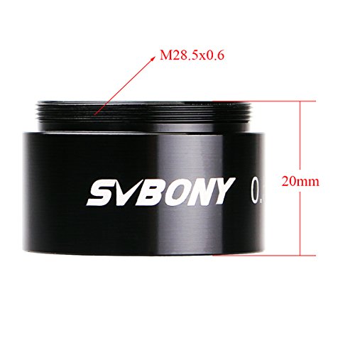 SVBONY Reducer for Telescope 0.5X Focal Reducer 1.25 inches Fully Multi Coated Reducer for Telescope Eyepiece Photography and Observing (Reducer)