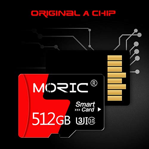 512GB High Speed Micro SD Card with Adapter Memory Card for Phone,Game Console,Dash Cam,Camcorder,Surveillance,Drones