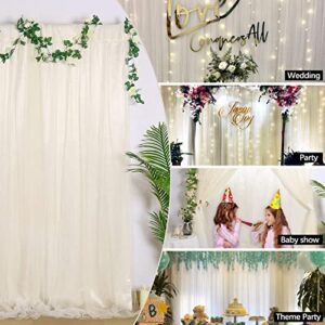 Tulle Backdrop Curtains Ivory Sheer Backdrop 5ftx7ft Tulle Background Curtain Tulle Drapes Curtains Photo Backdrop