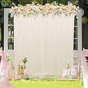 Tulle Backdrop Curtains Ivory Sheer Backdrop 5ftx7ft Tulle Background Curtain Tulle Drapes Curtains Photo Backdrop