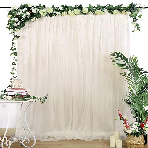 Tulle Backdrop Curtains Ivory Sheer Backdrop 5ftx7ft Tulle Background Curtain Tulle Drapes Curtains Photo Backdrop