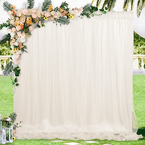 Tulle Backdrop Curtains Ivory Sheer Backdrop 5ftx7ft Tulle Background Curtain Tulle Drapes Curtains Photo Backdrop