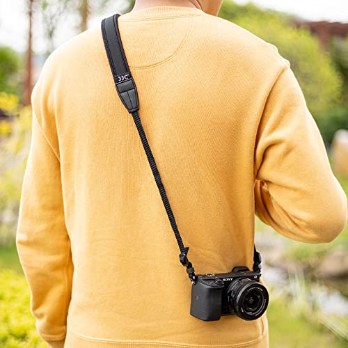 Soft Neoprene Camera Shoulder Neck Strap for Canon EOS R10 R7 M6 M50 Mark II Sony ZV-E1 ZV-E10 A7RV A6600 A6500 A6400 A6300 A6100 Fuji X-T4 X100V X-S10 Panasonic GX85 Olympus OM-5 OM-D E-M10 Mark III