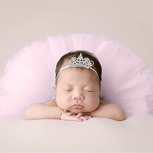 Newborn Photography Props Tutu Skirt with Headband for Baby Girls Newborn Dress Photoshoot Props