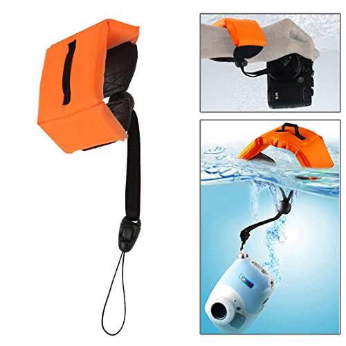 E-outstanding Waterproof Camera Float Strap, Universal Floating Wristband,Hand Grip Lanyard for Underwater GoPro,Waterproof Camera, Keys,Sunglass,etc (Orange)