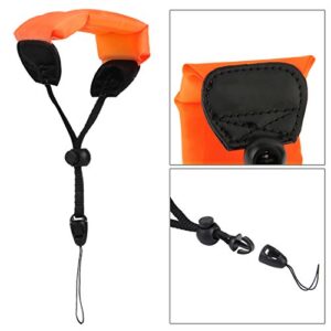 E-outstanding Waterproof Camera Float Strap, Universal Floating Wristband,Hand Grip Lanyard for Underwater GoPro,Waterproof Camera, Keys,Sunglass,etc (Orange)