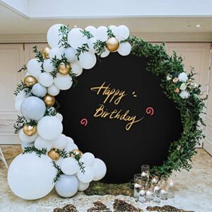 7.5ft Black Round Backdrop Cover Suitable for 7.5ft Circle Stand,Polyester Pure Black Birthday Party Wedding Photography Circle Arch Backdrop Cover