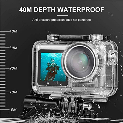 FitStill Waterproof Case for DJI Osmo Action Camera, 45M Diving Housing Protective Shell Underwater Accessories Kit