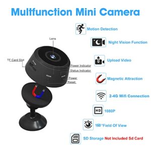 Hidden Camera Wireless Mini spy Camera Hidden Camera WiFi HD 1080P Mini Camera Spy Camera with Motion Detection for Home Security Nanny Pet Camera