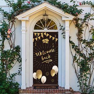 INNORU Welcome Back Door Banner Decoration, Homecoing Returning Party Large Door Cover Decor, Back Home, Retirement Party Photo Booth Backdrop Background Supplies