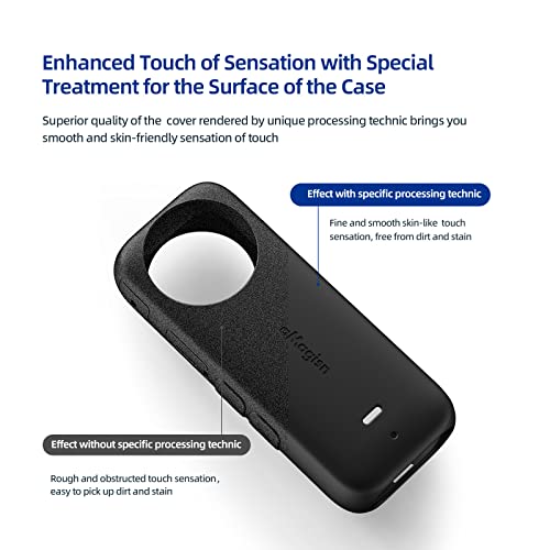 MoriEnzi for Insta360 X3 Body Silicone Cover 360X3 Protection Protective Accessories Body case Black
