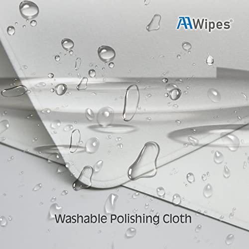 AAwipes Polishing Cloths 5 Packs (6.3" X 6.3", Grey, Superfine) Compatible with Apple iPhone, iPad, MacBook, Watch, Soft & Nonabrasive Premium Microfiber Cleaning Cloths