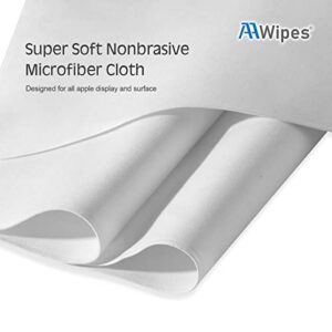 AAwipes Polishing Cloths 5 Packs (6.3" X 6.3", Grey, Superfine) Compatible with Apple iPhone, iPad, MacBook, Watch, Soft & Nonabrasive Premium Microfiber Cleaning Cloths