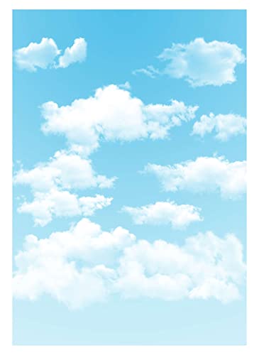 Allenjoy 5x7ft Spring Photography Blue Sky Backdrop White Cloud Newborn Baby Children Kids Cartoon Background Props Photocall Photobooth Photo Studio