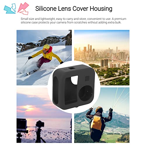 Camera Silicone Cover, Soft Silicone Lens Cover Housing, Silicon Lens Cap Protective Cover Case Replacement Accessories with Adjustable Lanyard, for Max Camera Body