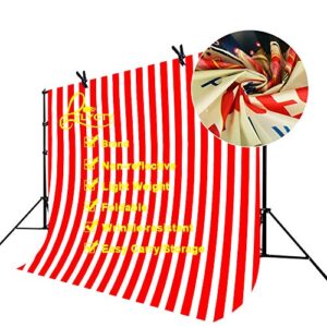 LYLYCTY 7x5 Birthady Backdrop Movie Theater Themed Party Decorations Big Top Circus Theme Party Supplies Banner Red and White Striped Background LYZY0503