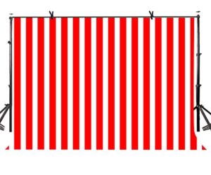 lylycty 7×5 birthady backdrop movie theater themed party decorations big top circus theme party supplies banner red and white striped background lyzy0503