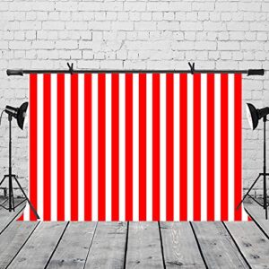 LYLYCTY 7x5 Birthady Backdrop Movie Theater Themed Party Decorations Big Top Circus Theme Party Supplies Banner Red and White Striped Background LYZY0503