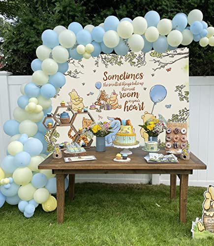 Classic Bear and Friends Photography Backdrop Newborn Baby Shower Decoration Background Boys Girls Birthday Party Backdrop Studio Props 5x3ft
