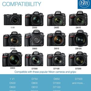 BM Premium EN-EL15B Battery and Battery Charger for Nikon Z6, Z7, D780, D850, D7500, 1 V1, D500, D600, D610, D750, D800, D800E, D810, D810A, D7000, D7100, D7200 Digital Cameras