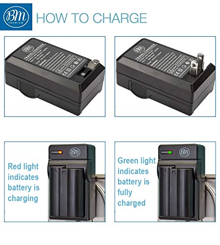 BM Premium EN-EL15B Battery and Battery Charger for Nikon Z6, Z7, D780, D850, D7500, 1 V1, D500, D600, D610, D750, D800, D800E, D810, D810A, D7000, D7100, D7200 Digital Cameras