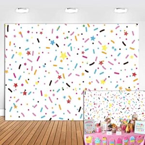 sprinkle photography backdrop 7x5ft colorful confetti donut grow up photo background for donut birthday party decoration girls baby shower cake table supplies