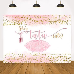 lofaris 7x5ft tutu cute backdrop for girls baby shower photography background golden dots girls birthday party decorations banner blush pink glitter ballet shoes tutu photo booth props