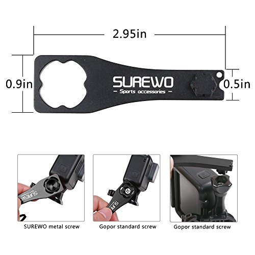 SUREWO Dual Rotating Extension Arm Mount Compatible with GoPro Hero 11 10 9 8 7 6 5 Black,DJI Osmo Action 2,AKASO,Campark and More (Black)