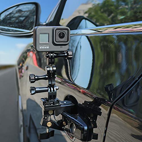 SUREWO Dual Rotating Extension Arm Mount Compatible with GoPro Hero 11 10 9 8 7 6 5 Black,DJI Osmo Action 2,AKASO,Campark and More (Black)