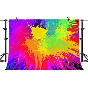 phmojen colorful paint splash backdrop abstract graffiti style photography background hip hop 80’s 90’s theme vinyl 7x5ft banner photo studio props wqph651