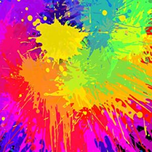 PHMOJEN Colorful Paint Splash Backdrop Abstract Graffiti Style Photography Background Hip Hop 80's 90's Theme Vinyl 7x5ft Banner Photo Studio Props WQPH651