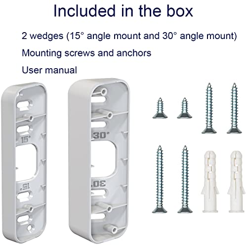 Blink Doorbell Mount, Adjustable (15 to 45 Degrees) Corner Kit for Blink Video Doorbell, Wide Viewing Angle Mount (Blink Doorbell is NOT Included)