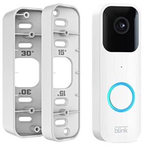 blink doorbell mount, adjustable (15 to 45 degrees) corner kit for blink video doorbell, wide viewing angle mount (blink doorbell is not included)