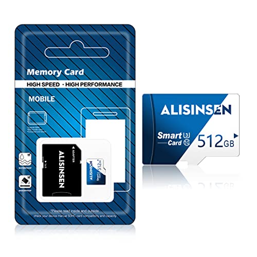 Micro SD Memory Card with a SD Card Adapter Micro SD Card 512GB SD Card 512GB Memory Card,Class 10 TF Card 512GB High Speed Compatible with GOPRO,Computer,Camera and Smartphone