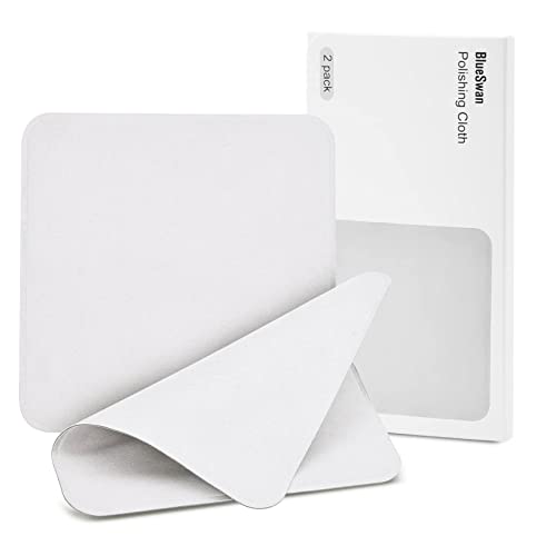 BlueSwan 2-Pack Polishing Cloth Compatible with Apple, MacBook, Camera and Other Electronics Screens, Microfiber Cleaning Cloth, Soft, Nonabrasive Material