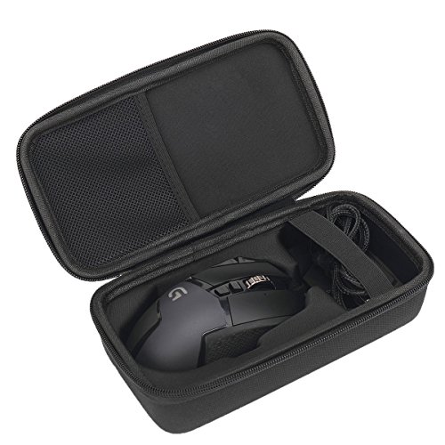 Aproca Hard Travel Storage Case Compatible with Logitech G502 Proteus Spectrum RGB Tunable Gaming Mouse(Black-Large.)