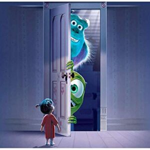 YR Monsters University Backdrop Happy Birthday 7x5 Monsters Inc Boo Door Background Monster Themed Birthday Banner for Kids Party Supplies