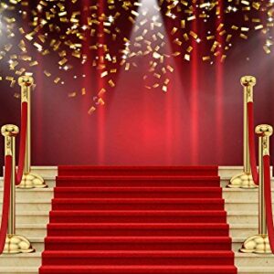 MTMETY 7x5Ft Red Curtain Background Red Carpet Stairs Props Vinyl Photography Video Backdrop NANME853