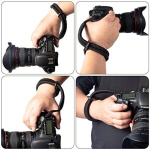 Camera Wrist Strap,1Pack Adjustable Nylon Camera Hand Strap,for GoPro,DSLR,Fuji,Canon and Mirrorless Cameras Photographers Quick Release,Paracord (green)
