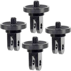 VIZEMO 4 PCS Aluminum Camera Tripod Adapter 1/4"-20 Conversion Adapter Mount Compatible with Gopro Action Cameras insta360 and Other Standard 1/4 Accessories（4 PCS）
