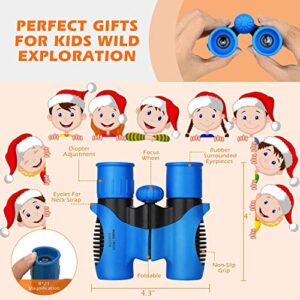 Compact Mini Binoculars for Kids – 8x21 Zoom Kids Binoculars Toy Gift Shock Proof for 3 4 5 6 7 8 9 10 11 12 13 Years Old Boys Girls Bird Watching Sporting Events Children Best Present