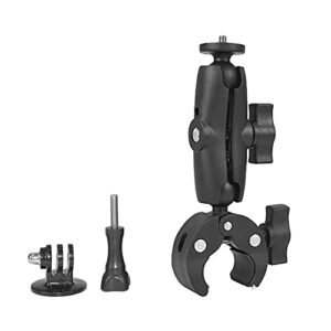 handlebar clamp motorbike mount for insta360 one x3, x2, x, one r, rs, go 2, gopro hero, with double ball head super clamp mount adapter accessories