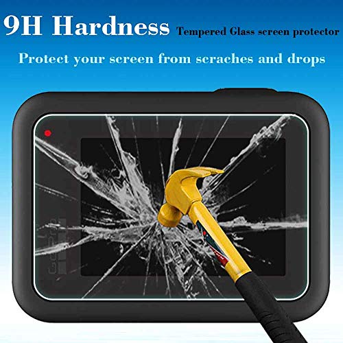 ULBTER GoPro Hero8 Screen Protector for GoPro Hero 8 Black Action Camera + Lens Screen Protector+Lens Cap Cover,9H Hardness Tempered Glass Saver,Anti-Scrach Anti-Fingerprint Anti-Bubble [2+6 Pack]