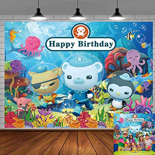 Octonauts Backdrop | Octopus Background | Birthday | Boy | Under The Sea Animals | Party Supplies | Photography 7x5Ft