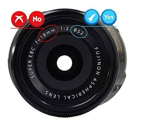 52mm Lens Cap Compatible for Canon EF 50mm f/1.8(Not 1.4) II (Not STM) RF 35mm f/1.8 is EF-S 24mm f/2.8 STM Nikon AF-S DX 35mm f/1.8G,AF(Not AF-S) Nikkor 50mm f/1.8D, 50mm f/1.4D[2 Pack]