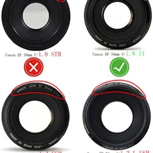 52mm Lens Cap Compatible for Canon EF 50mm f/1.8(Not 1.4) II (Not STM) RF 35mm f/1.8 is EF-S 24mm f/2.8 STM Nikon AF-S DX 35mm f/1.8G,AF(Not AF-S) Nikkor 50mm f/1.8D, 50mm f/1.4D[2 Pack]