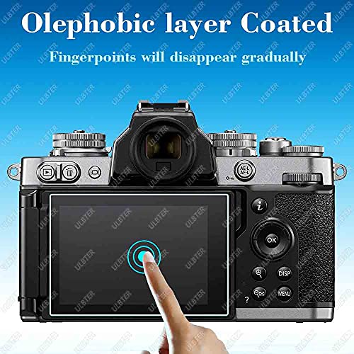 ULBTER Screen Protector for Nikon Z fc Zfc Digital Camera & Hot Shoe Cover, 0.3mm 9H Hardness Tempered Glass Saver Anti-Scrach Anti-Fingerprint Anti-Bubble Anti-Dust [2+3Pack]