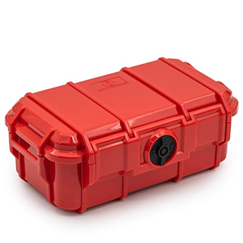 Evergreen 57 Waterproof Dry Box Protective Case - Travel Safe/Mil Spec/USA Made - for Cameras, Phones, Ammo Can, Camping, Hiking, Boating, Water Sports, Knives, & Survival (Red)