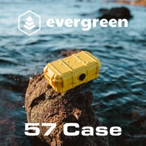 Evergreen 57 Waterproof Dry Box Protective Case - Travel Safe/Mil Spec/USA Made - for Cameras, Phones, Ammo Can, Camping, Hiking, Boating, Water Sports, Knives, & Survival (Red)